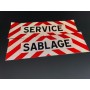 Plaque SERVICE rétro-réfléchissant ADR adhésive 500 x 150 mm classe 2(B)  - 6