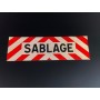 Plaque SERVICE rétro-réfléchissant ADR adhésive 500 x 150 mm classe 2(B)  - 8