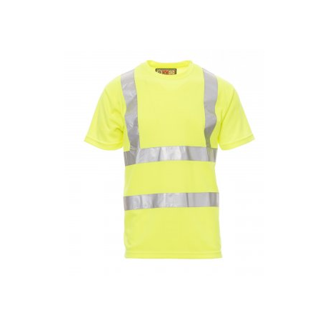 T-shirt haute visibilité / bandes réfléchissantes jaune fluo personnalisé