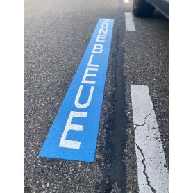 Bande thermocollante préfabriqué Zone Bleue -2m  Lot de 5 pièces  - 12