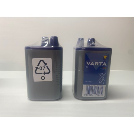 Pile batterie Saline 6V 4R25 - 7.5Ah spéciale longue durée Super Life -  Varta 430101111 - contact à ressort - Réf.430 (pièce)