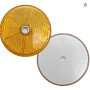 Catadioptre Rond Blanc à visser - Lot de 10 pièces - 1 trou central Diamètre 60 mm  - 1