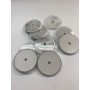Catadioptre Rond Blanc à visser - Lot de 10 pièces - 1 trou central Diamètre 60 mm  - 14
