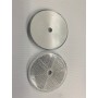 Catadioptre Rond Blanc à visser - Lot de 10 pièces - 1 trou central Diamètre 60 mm  - 16