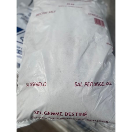 Sel de déneigement routier sac 25 kg, chlorure de sodium en sac,  antidérapant. Quantité 1