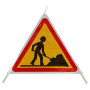 Tripode de signalisation 3 faces pliable AK5 & AK14 -  700 mm - Danger travaux  - 1