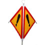 Tripode de signalisation 3 faces pliable AK5 & AK14 -  700 mm - Danger travaux  - 4