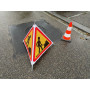 Tripode de signalisation 3 faces pliable AK5 & AK14 -  700 mm - Danger travaux  - 7