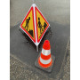 Tripode de signalisation 3 faces pliable AK5 & AK14 -  700 mm - Danger travaux  - 8