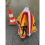 Tripode de signalisation 3 faces pliable AK5 & AK14 -  700 mm - Danger travaux  - 10