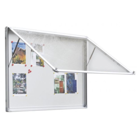 Vitrine d'extérieure porte levante paysage à vérins à gaz -18 formats A4  - 7