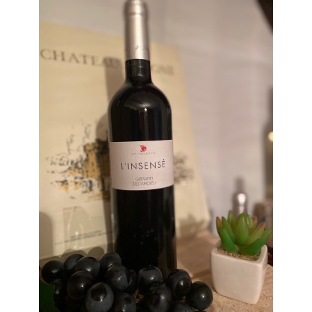 L’INSENSÉ  ANJOU ROUGE 0.75 L 2014 GERARD DEPARDIEU  - 7