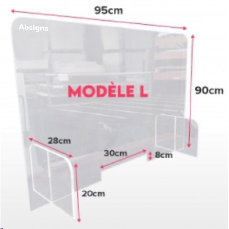 Plexiglas de protection sanitaire - Hygiaphone AB-HYGIA- L  - 5