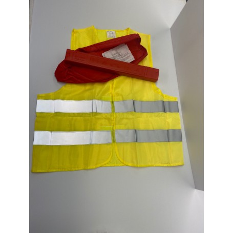 Kit sécurité de pré-signalisation pour voiture gilet jaune et triangle